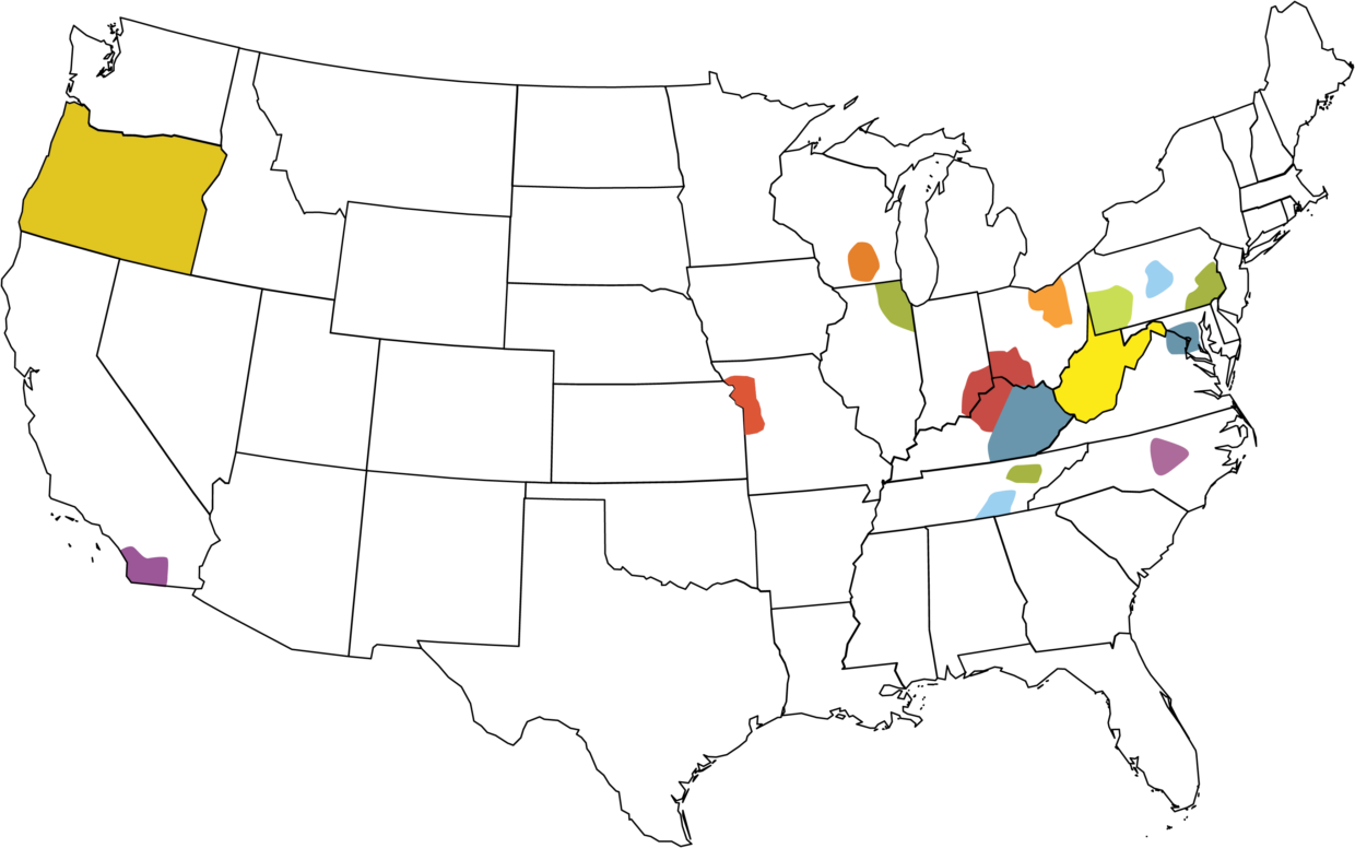 Regions map