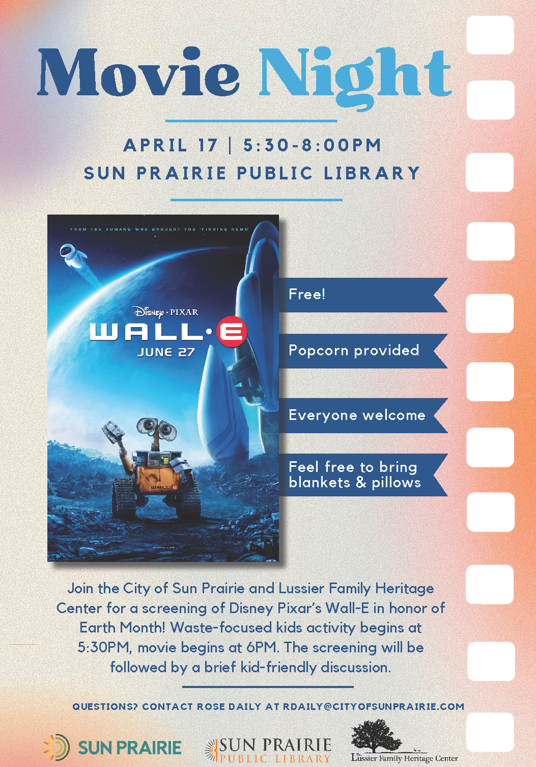 Image for Earth Day Movie Night: “Wall-E”