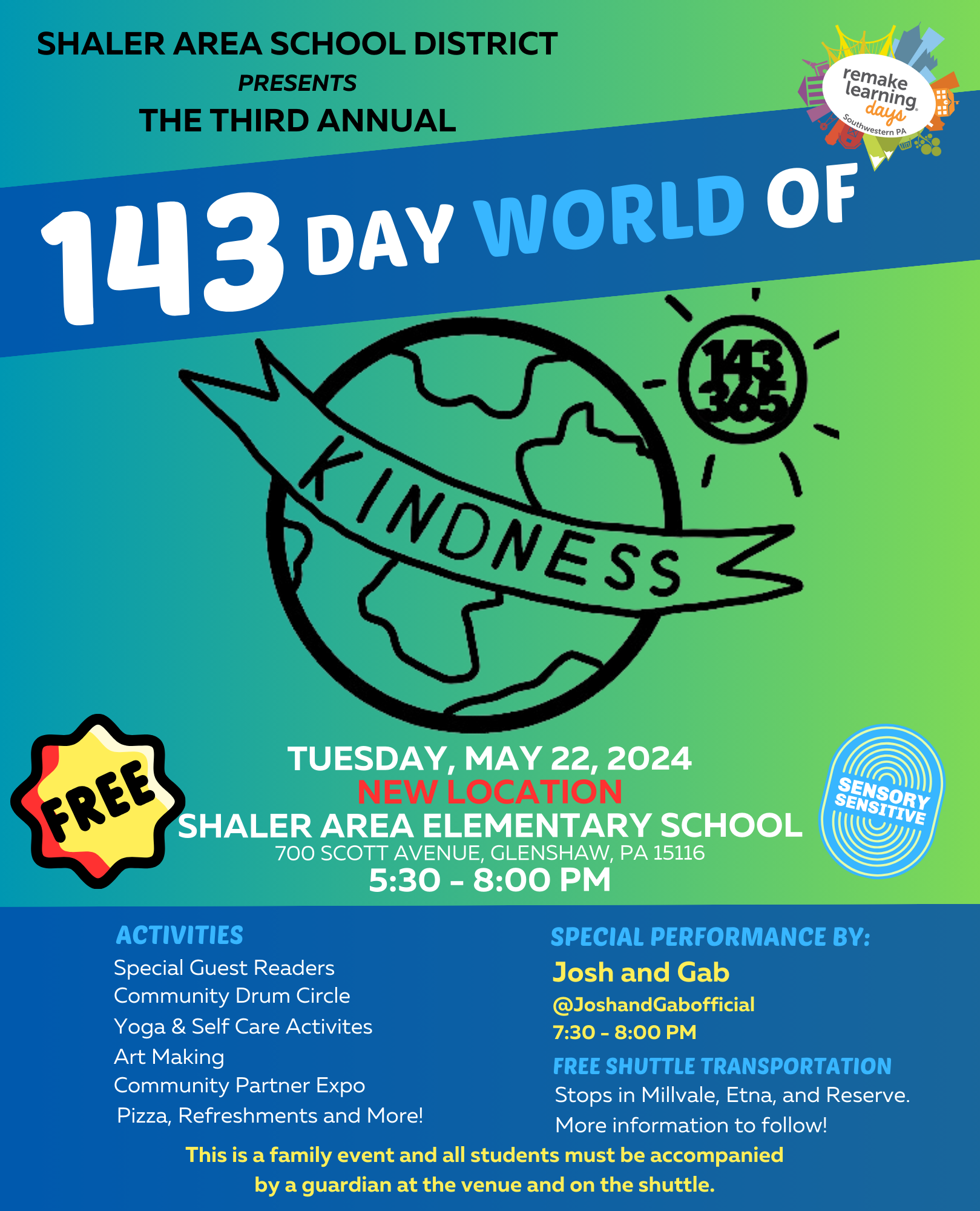 Image for Shaler Area School District 143 Day of Kindness Event